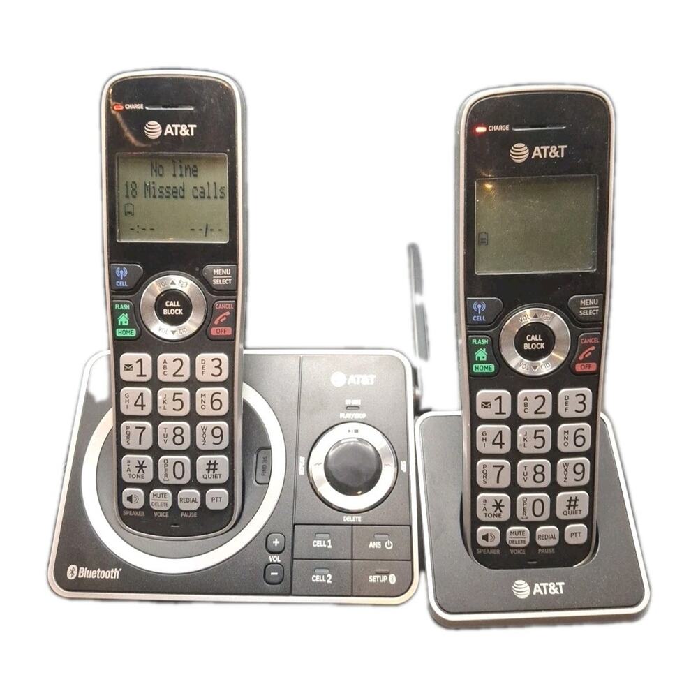 AT&T 2 Handset Answering System With Bluetooth Model DLP72212